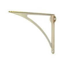 Everbilt 10 In X 8 In Satin Brass Modern Medium Duty Shelf Bracket 19762 The Home Depot In 2021 Shelf Brackets Glass Shelf Brackets Brass Shelf Brackets