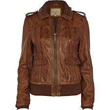 River Island Fashion Clothing For Women Men Boys And Girls Brown Bomber Jacket Brown Leather Bomber Jacket Leather Bomber Jacket