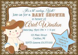 Baby shower invitations based on particular themes. Lil Cowboy Baby Shower Invitation Sbgb90 Storkbabygiftbaskets Com