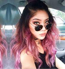 Black Hair With Pink Ombre Scrams Pink Sapphire Hair Color Pink Pink Ombre Hair Hair Styles
