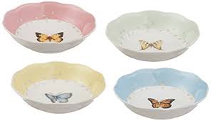 I was very excited to see the lenox butterfly meadow party plates at such a low price because i love this product series and already have a lot of. Lenox Butterfly Meadow 4 Piece Dessert Bowl Set 1 65 Lb Multi Pricepulse