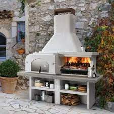 Gargano 3 Masonry Barbecue with Wood Fired Oven and Granite Worktop |  Garden Chic