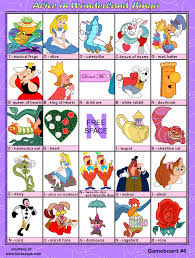 смотреть алиса в стране чудес на английском с субтитрами Free Printable Alice In Wonderland Bingo Games At Kid Scraps Alice In Wonderland Tea Party Alice In Wonderland Birthday Alice In Wonderland Games