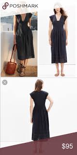 Madewell Eyelet Nightbreeze Dress In Washed Black Dresses Madewell Dresses Luxury Linen