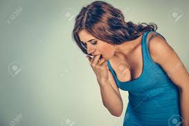 Ugh i love panda express. Woman Sticking Her Fingers In Her Throat Showing She Is About Stock Photo Picture And Royalty Free Image Image 136909744
