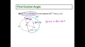 find central angle