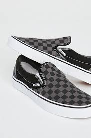 Black And Grey Checkered Slip On Vans Not A Want But A Need Casual Shoes Women Summer Shoes Leather Shoes Woman
