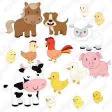 Farm Animal Clip Art Animal Friends Sticker Animal Buddy Etsy Animals Friends Animal Clipart Farm Animals