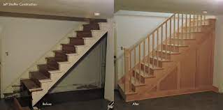 Basement Stairs Before And After Beautifully Installed In Fir By Shaffer Construction Stairs Basement Stairs Diy Stairs