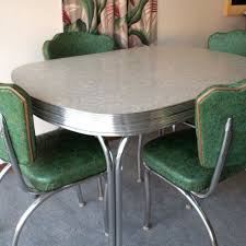 vintage gray formica and chrome table