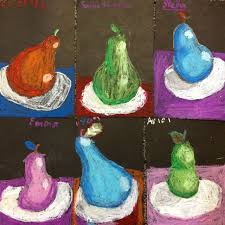Oil Pastel Pears 1st Grade Still Life This Simple Drawing Is A Great Way To Introduce Shading And Shadows To The Younge Oil Pastel Art Oil Pastel Art For Kids