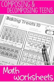 Place Value Math Worksheet Where Students Work With Composing And Decomposing Numbers Great A Kindergarten Math Printables Kindergarten Math Math Printables