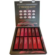 Maybelline ny super stay matte ink lip pioneer pink believer purple 2 pcs. Lyon Beauty 12 Pieces Matte Lipstick For Personal Rs 540 Box Id 20593397591