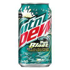 Die neue mountain dew voltage hat einen super himbeer geschmack. Mountain Dew Baja Blast 355 Ml Usa Drinks Ihr Online Shop Fur 1 08
