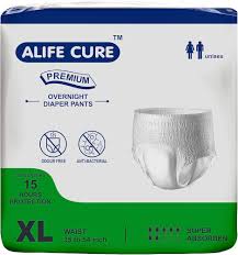 ALIFE CURE Unisex Overnight Premium Adult Diapers Pant Style 10 Pcs  Non-woven Cottony Soft Fabric with High Absorbency : Amazon.in: Health &  Personal ...