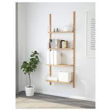 svalnas wall mounted shelf combination bamboo 26x9 7 8x69 1 4 ikea ikea wall shelves wall mounted shelves shelves