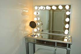 The center of the light bulbs are six inches apart. See Yourself Clearly Lighted Makeup Mirrors By Blake Lockwood Medium