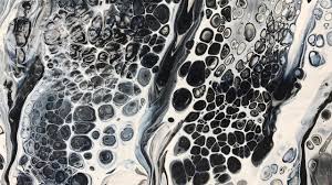 Black And White Acrylic Painting Acrylic Pour Painting Easy Swipe Technique In Classic Black White Acrylic Pouring Pouring Painting Fluid Painting