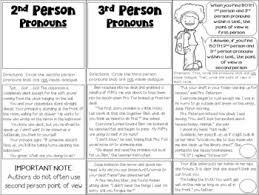 point of view foldable reference guide 1st person 2nd person 3rd person