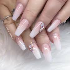 Many shades of pink nails. Ombre Pink Nails With Diamonds Novocom Top