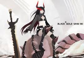 Black And Gold Cartoon Characters Anime Black Rock Shooter Black Gold Saw Wallpaper Black Rock Shooter