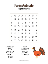 Farm Animals Word Search Word Puzzles For Kids Kids Word Search Farm Animals
