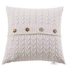 Check out our cable knit throw pillows selection for the very best in unique or custom, handmade pieces from our decorative pillows shops. Zuanma Double Cable Knit Throw Pillow Cover 18 By 18 Inch Retro Style Palace Cushion Cover For Home Decor 100 Cotton Warm Amp Super Soft Without Filling Lvory Buy Online In Aruba