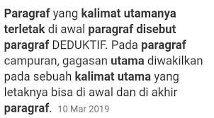 We did not find results for: Paragraf Yang Kalimat Utamanya Terletak Diakhir Paragraf Disebut Paragraf Masnurul