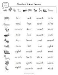 Down Under Teacher Ordinal Numbers Teacher Freebies 3rd Grade Math Worksheets