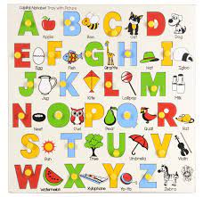 Download 12000+ royalty free alphabet pictures vector . Buy Skillofun Wooden Capital Alphabet Tray With Picture With Knobs Multi Color Online At Low Prices In India Amazon In