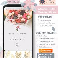 Gambar undangan pernikahan dengan konsep floral bisa kamu gunakan untuk menjadi undangan pernikahanmu. Jual Premium Undangan Digital Video Undangan Pernikahan Kode M2 Min 17 Kab Cianjur Caca Wedding Tokopedia