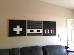 Retro Nintendo Controller Art Easy Diy Video Game Wall Art Geek Decor Game Room Decor