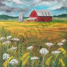 Ready to unlock all the potential in your next landscape painting? Wildflower Landscape Red Barn Painting