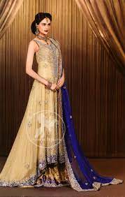 Light Gold Royal Blue Back Trail Wedding Frock And Embroidered Lehnga Latest Pakistani Fashion 2020 Formal Wear Anarkali Party Clothing Pishwas Pakistani Wedding Dresses Pakistani Bridal Dresses Pakistani Bridal Wear
