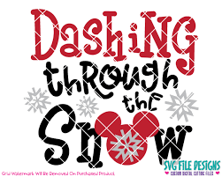 This is a personal use svg file and it's perfectly compatible with cricut explore, silhouette cameo, brother scan n cut, sizzix eclips. Dashing Through The Snow Mickey Mouse Svg Cut File Set