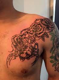 Rose And Scorpion Tattoo Scorpion Tattoo Tattoos Tattoos For Guys