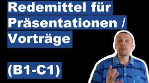Dafür/dagegen gibt es einige argunente; Redemittel Fur Prasentationen Vortrage Auf Deutsch B1 C1 Youtube