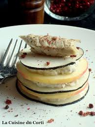 Millefeuille De Radis Noir Et Pommes Aux Rillettes De Maquereau Fume Maquereau Fume Maquereau Rillettes De Maquereau
