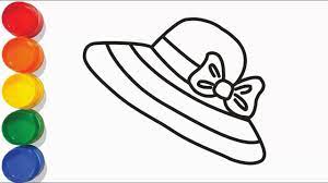 How To Draw A Baby Cap Learning Coloring Pages For Children With Colo Learning Colors Kids Nursery Rhymes Baby Cap