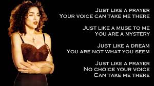 Madonna Like A Prayer Lyrics On Screen Madonna Like A Prayer Madonna Music Videos Lyrics