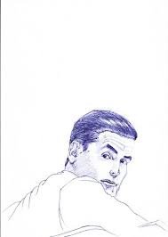 Maybe you would like to learn more about one of these? Portrait Of Man Looking Over His Shoulder Pen Drawing By Samir Bharadwaj At Samirbharadwaj Com Drawings Pen Drawing Sketches