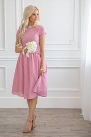 Jen Lucy Semi Formal Modest Bridesmaid Dress In Bridal Blush Pink Dusty Pink Or Mauve 59 99 Modest Dresses Blush Pink Dresses Modest Bridesmaid Dresses