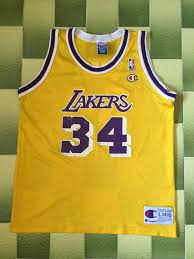 Black And Yellow Lakers Jersey Youth Vintage Champion La Lakers Shaquille O Neal Nba Jersey Youth Size L 14 16 By Mulletguythriftscore On Etsy In 2020 Shaquille O Neal Vintage Champion La Lakers