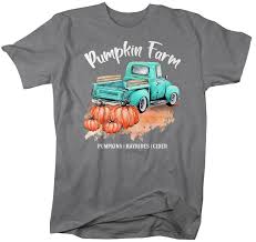 They could watch magic shows, feed the animals, climb up a mound of tires & slide down a bumpy slide, a corn maze to go through, wagon ride out to the pumpkin patch & so much more. Men S Pumpkin Farm T Shirt Fall Shirts Pumpkin Shirt Pumpkins Festive Shirts By Sarah