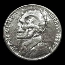 Skull Nickels Hobo Nickel Coin Art Coins