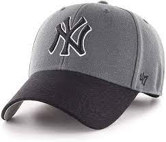 47 Brand New York Yankees Mvp Hat Cap Two Tone Charcoal Grey Black Hats For Men Baseball Cap Usa Cap
