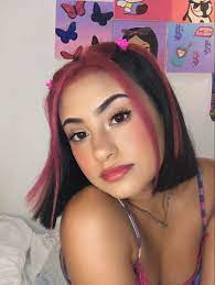 Black Short Hair Two Front Pieces Dyed Pink Front Hair Styles Hair Color Streaks Aesthetic Hair