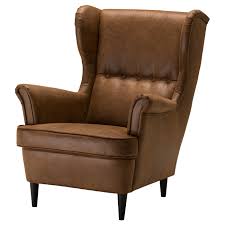 strandmon wing chair jarstad brown ikea wing chair leather wingback chair ikea leather chair