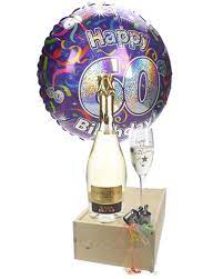 60th Birthday Prosecco And Flute Gift Flute Gift 60th Birthday 60th Birthday Balloons