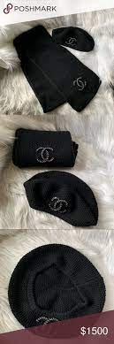 Chanel Cashmere Cc Scarf Hat And Scarf Sets Scarf Set Hat And Scarf